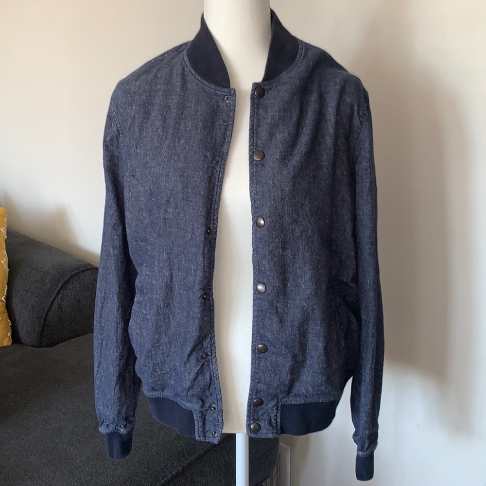 Saks Fifth Avenue Bomber Jean Jacket